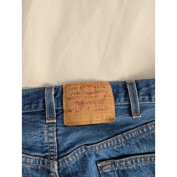 1998 Vintage 90's Levis Jeans Mens 40x30 Blue 501 Straight Light Wash Button Fly - Picture 5 of 12